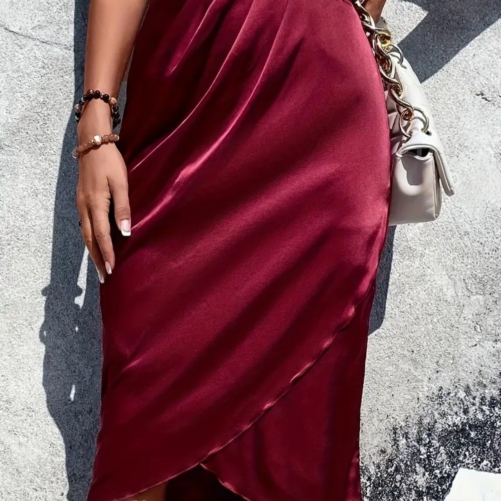 Satin Wrap Skirt